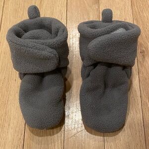 Cozy Gray Baby Booties